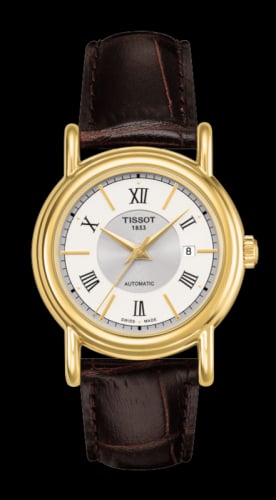 Tissot Carson Automatic 29.7 Yellow Gold / Silver / Strap
