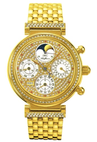 IWC Schaffhausen Da Vinci Perpetual Yellow Gold / Diamond / Paved / French