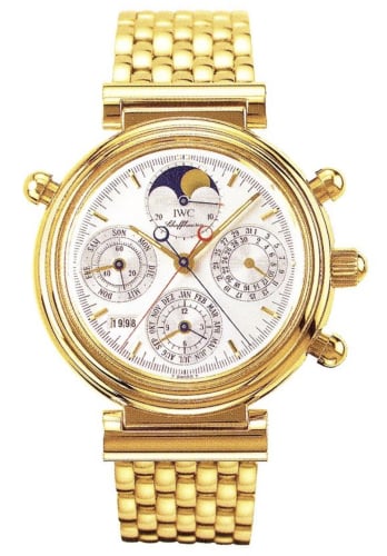 IWC Schaffhausen Da Vinci Perpetual Rattrapante Yellow Gold / Silver / French / Bracelet