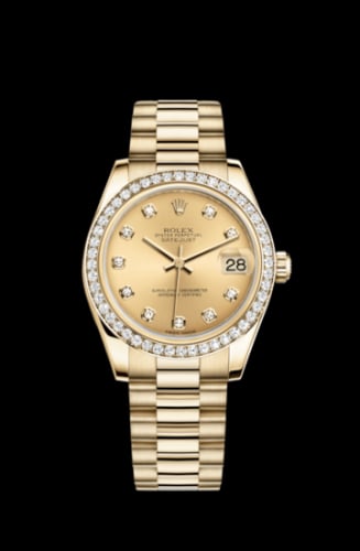 Rolex Datejust 31 Yellow Gold Diamond / President / Champagne Diamond