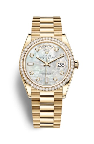Rolex Day-Date 36 Yellow Gold / Diamond / MOP-Diamond / President