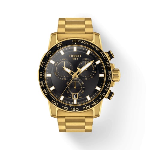 Tissot Supersport Chrono Yellow Gold / Black / Bracelet