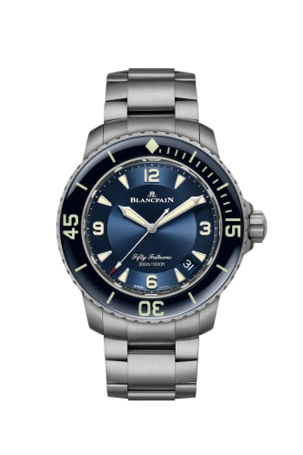 Blancpain Fifty Fathoms Titanium / Blue / Bracelet