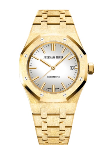Audemars Piguet Royal Oak 15454 Selfwinding Frosted Yellow Gold / Silver