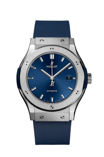 Hublot Classic Fusion 42 Titanium / Blue / Rubber