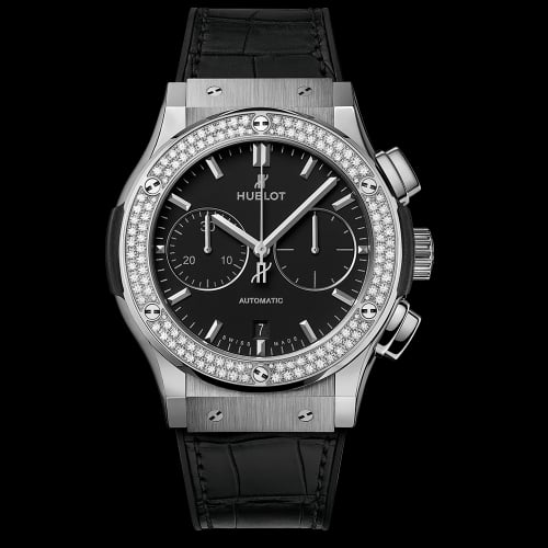 Hublot Classic Fusion 45 Chronograph Titanium / Diamonds