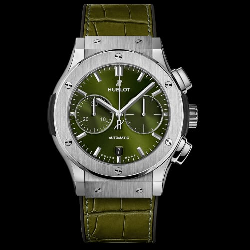 Hublot Classic Fusion 45 Chronograph Titanium / Green