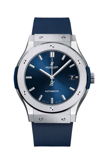 Hublot Classic Fusion 45 Titanium / Blue / Rubber