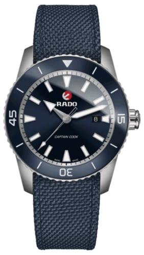 Rado HyperChrome Captain Cook 45 Titanium / Blue / Textile