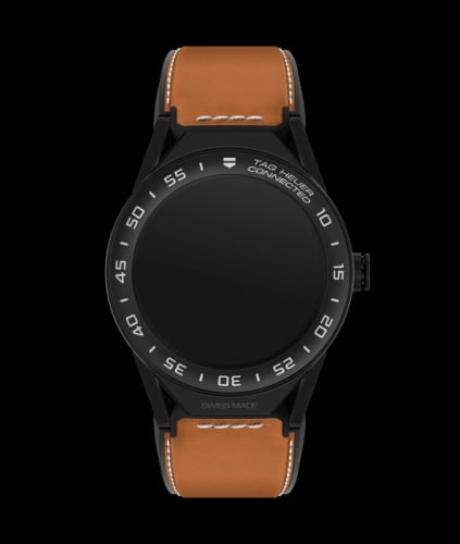 TAG Heuer Carrera Connected Modular 45 Black Titanium / Ceramic / Brown Leather