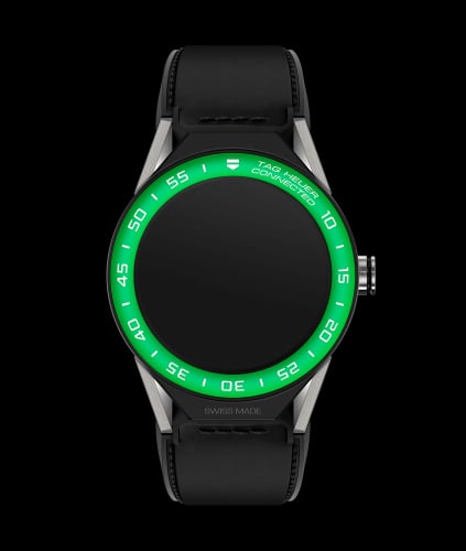 TAG Heuer Carrera Connected Modular 45 Titanium / Green Aluminum / Black Calf