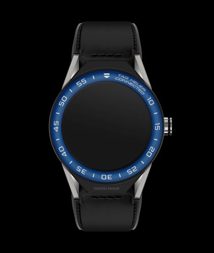 TAG Heuer Carrera Connected Modular 45 Titanium / Blue Aluminum / Black Calf