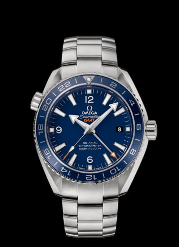 Omega Seamaster Planet Ocean 600M Co-Axial 43.5 GMT Titanium / Blue / Bracelet