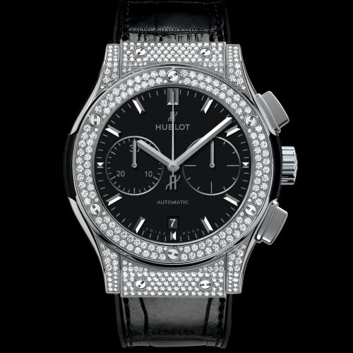 Hublot Classic Fusion 45 Chronograph Titanium / Pavé