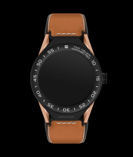 TAG Heuer Carrera Connected Modular 45 Black Titanium / Rose Gold / Ceramic / Brown Calf