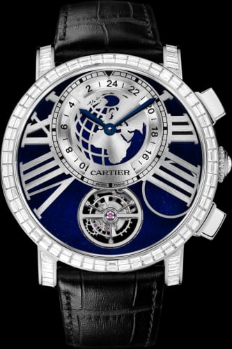 Cartier Rotonde de Cartier Earth and Moon Platinum / Baguette