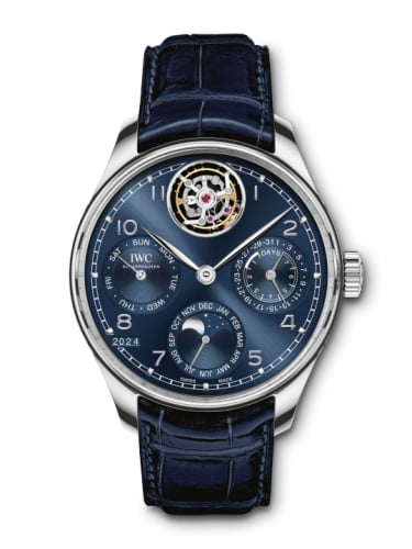 IWC Schaffhausen Portuguese Perpetual Calendar Tourbillon Platinum / Blue