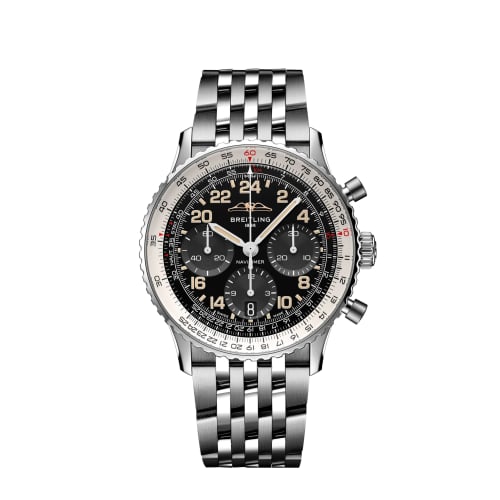 Breitling Navitimer B02 Chronograph 41 Cosmonaute Stainless Steel - Platinum / Black / Bracelet