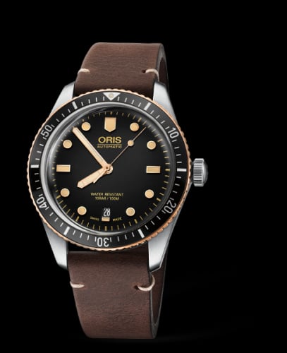 Oris Divers Sixty-Five 40 Stainless Steel / Bronze / Black / Calf