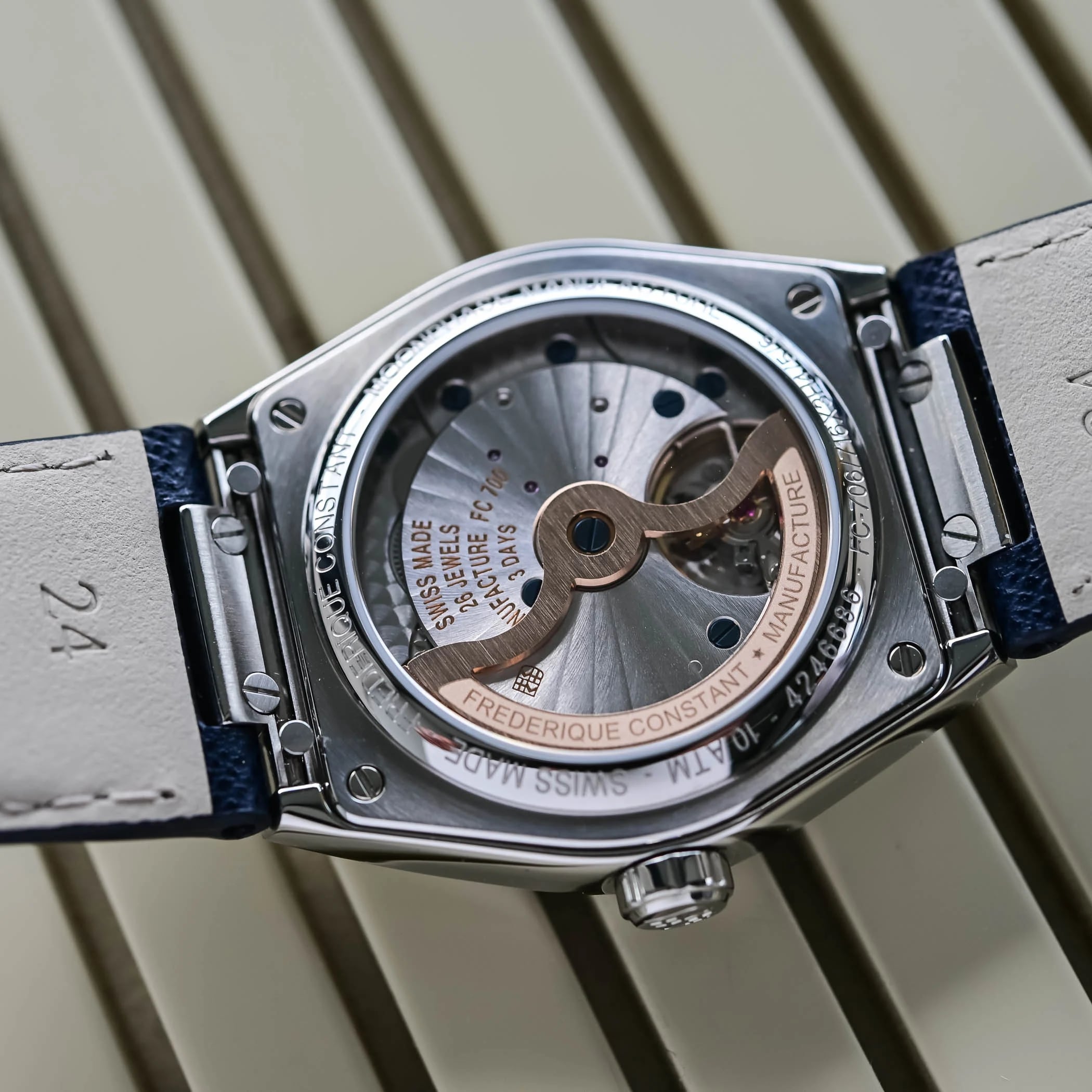 Frederique Constant Highlife Moonphase Date Manufacture Blue Dial