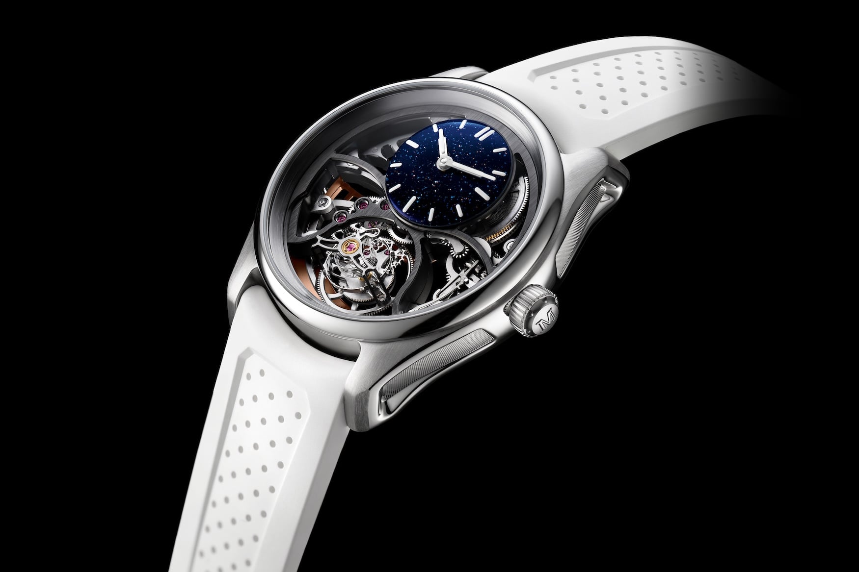 H. Moser & Cie. Pioneer Cylindrical Tourbillon Skeleton Aventurine Saquon Barkley