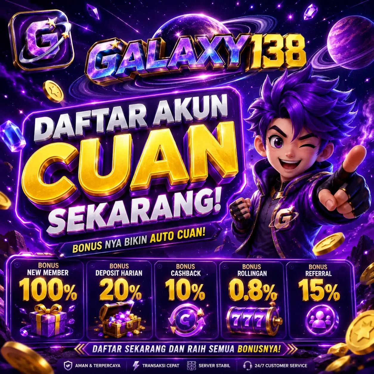 GALAXY138: Situs Slot Gacor Hari Ini dengan RTP Live Tertinggi & Info Pola Akurat