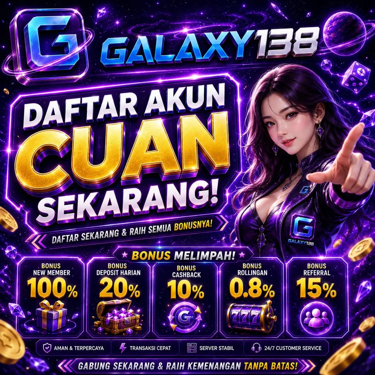 GALAXY138 ⚡ Situs Slot Gacor Hari Ini Terpercaya & Agen Pragmatic Play Resmi