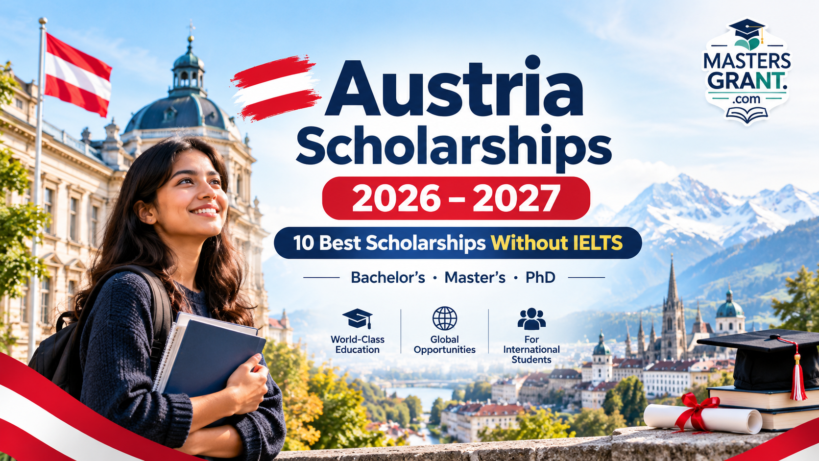 Austria Scholarships 2026-2027 Without IELTS (Fully Funded) – Top 10 Options