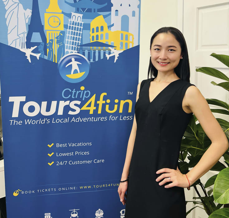 Tingting as Global VP at Tours4fun