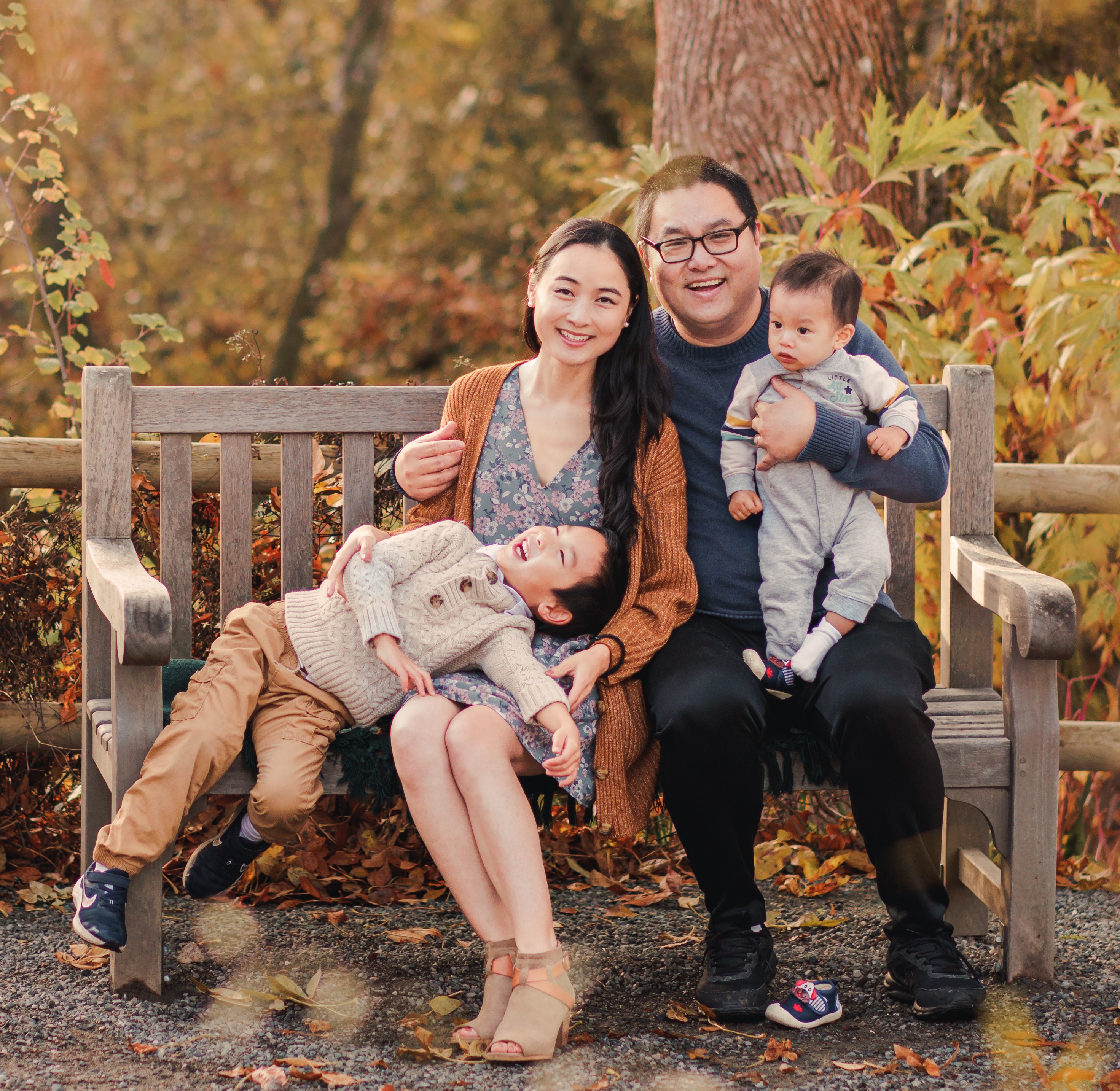 Tingting family at Bellevue garden