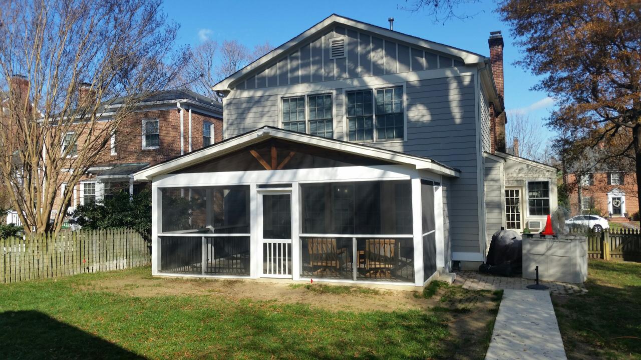 Screened in back porch project