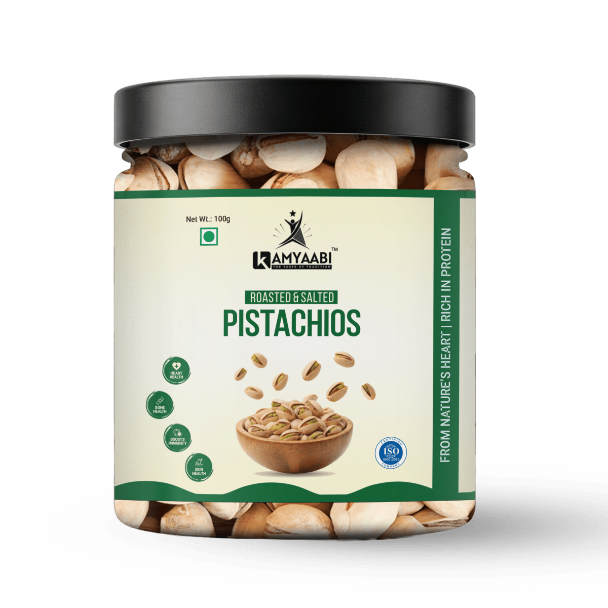 Premium Roasted & Salted Pistachios (Pista) | Kamyaabi Dry Fruits