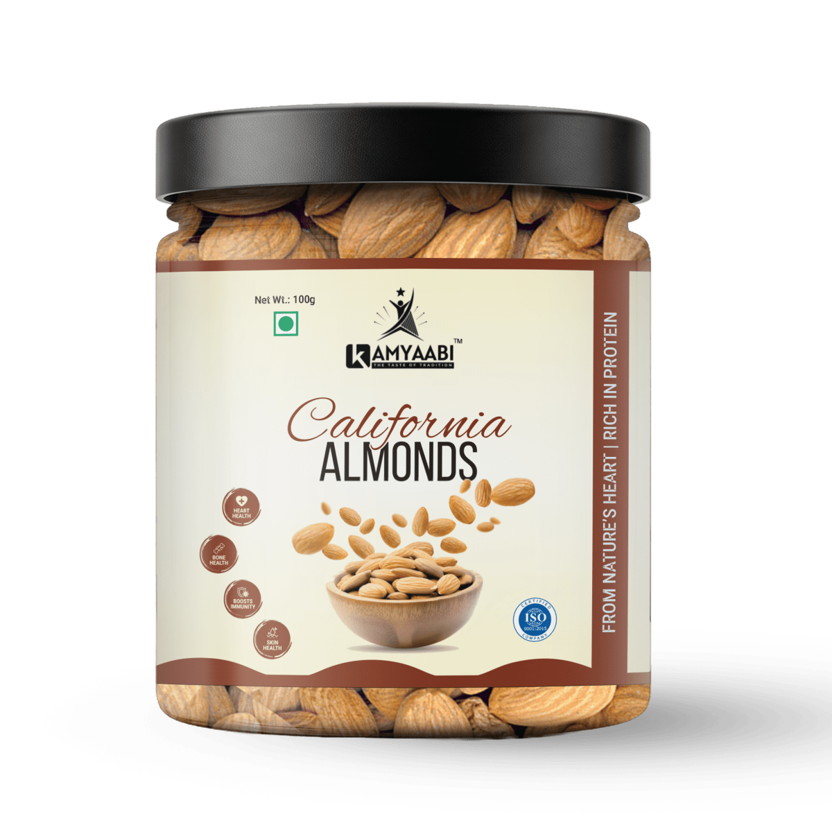 Premium Roasted Almonds | Rich in Protein & Fiber | Kamyaabi Dry Fruits