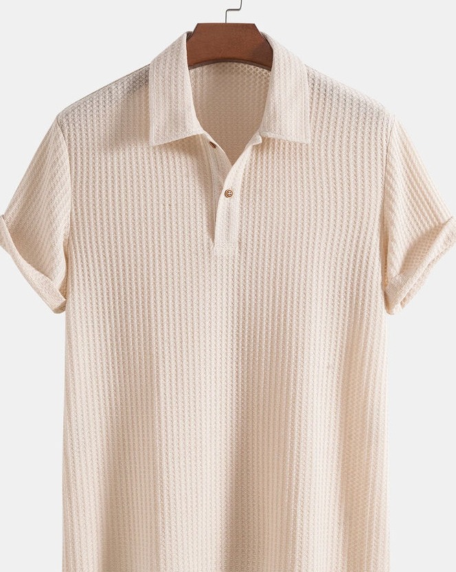 Waffle Polo Shirt