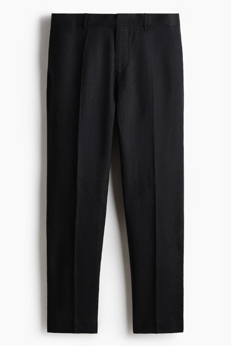 Slim Fit Linen suit trousers