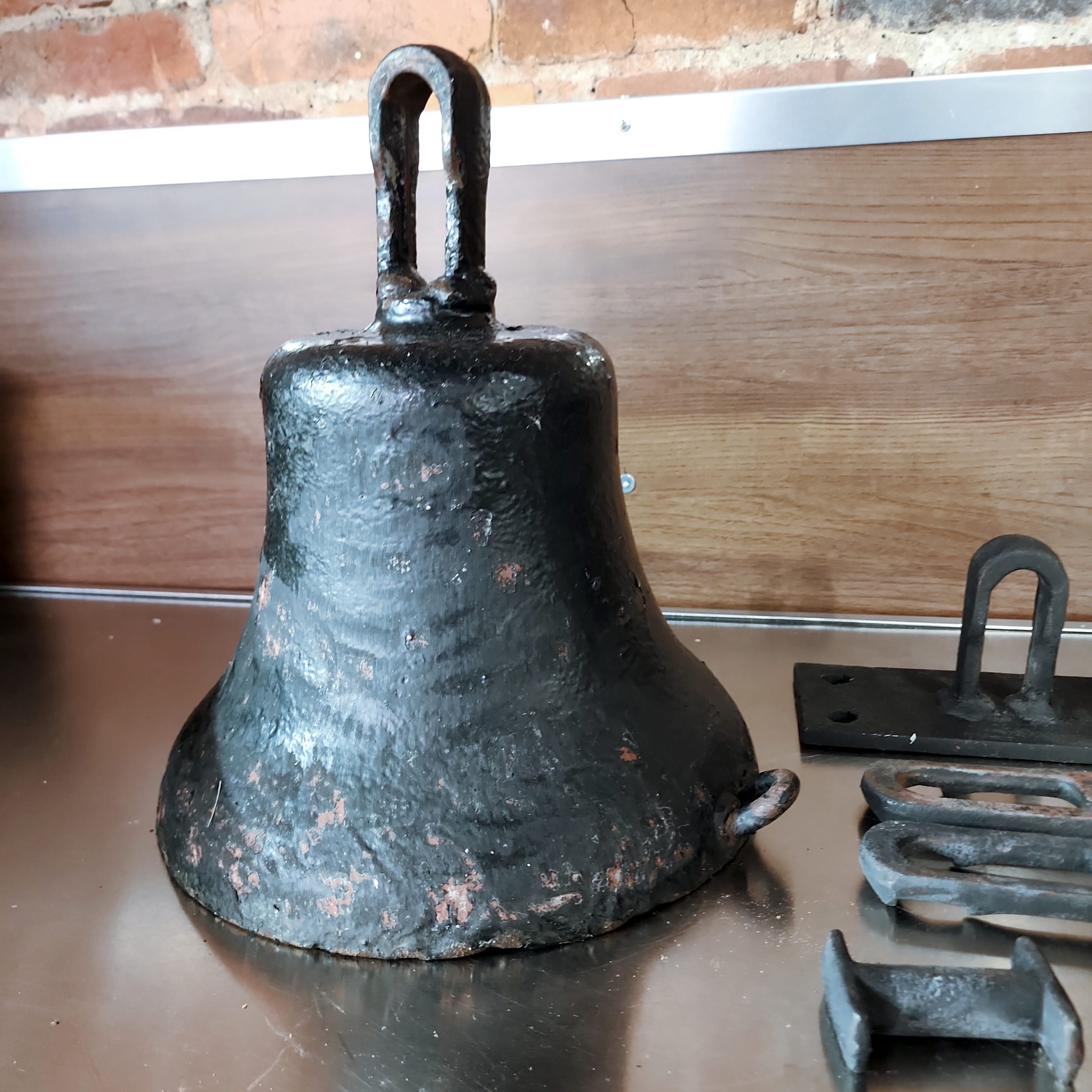 Antique 1800s Cast Iron Bell 13