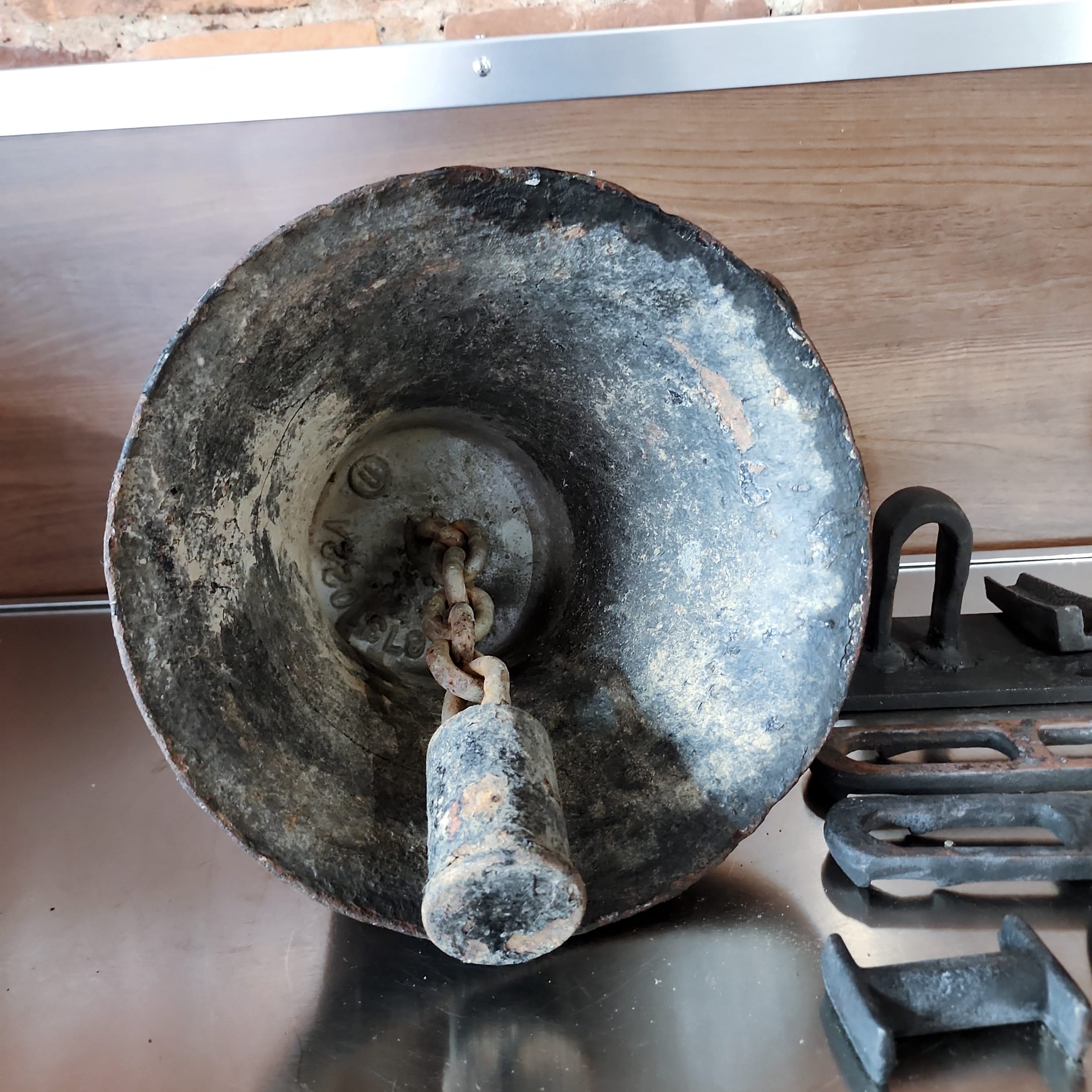 Antique 1800s Cast Iron Bell 13