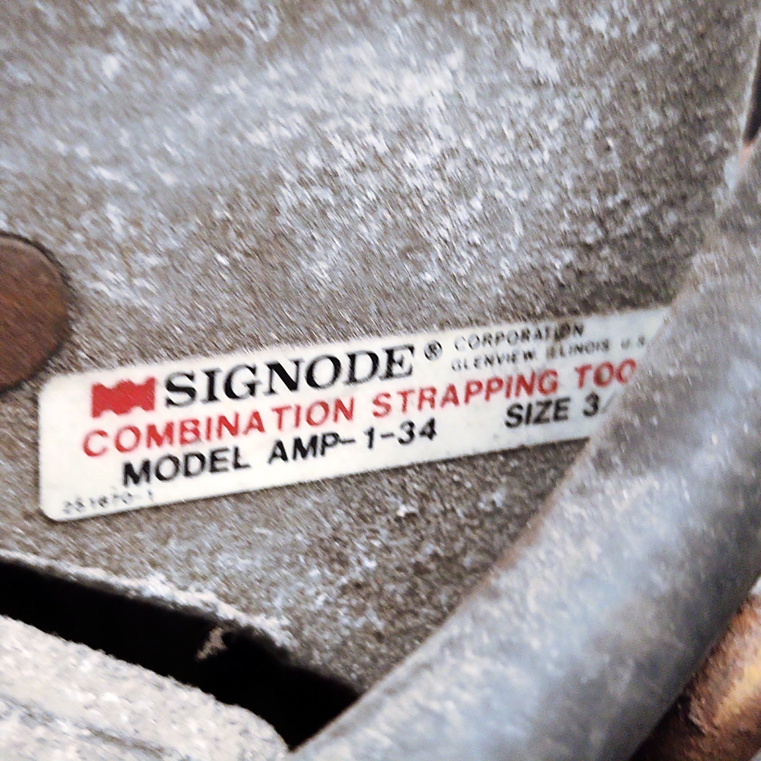 Signode AMP-1-34 Pneumatic Combo Strapping Tool Bander 3/4