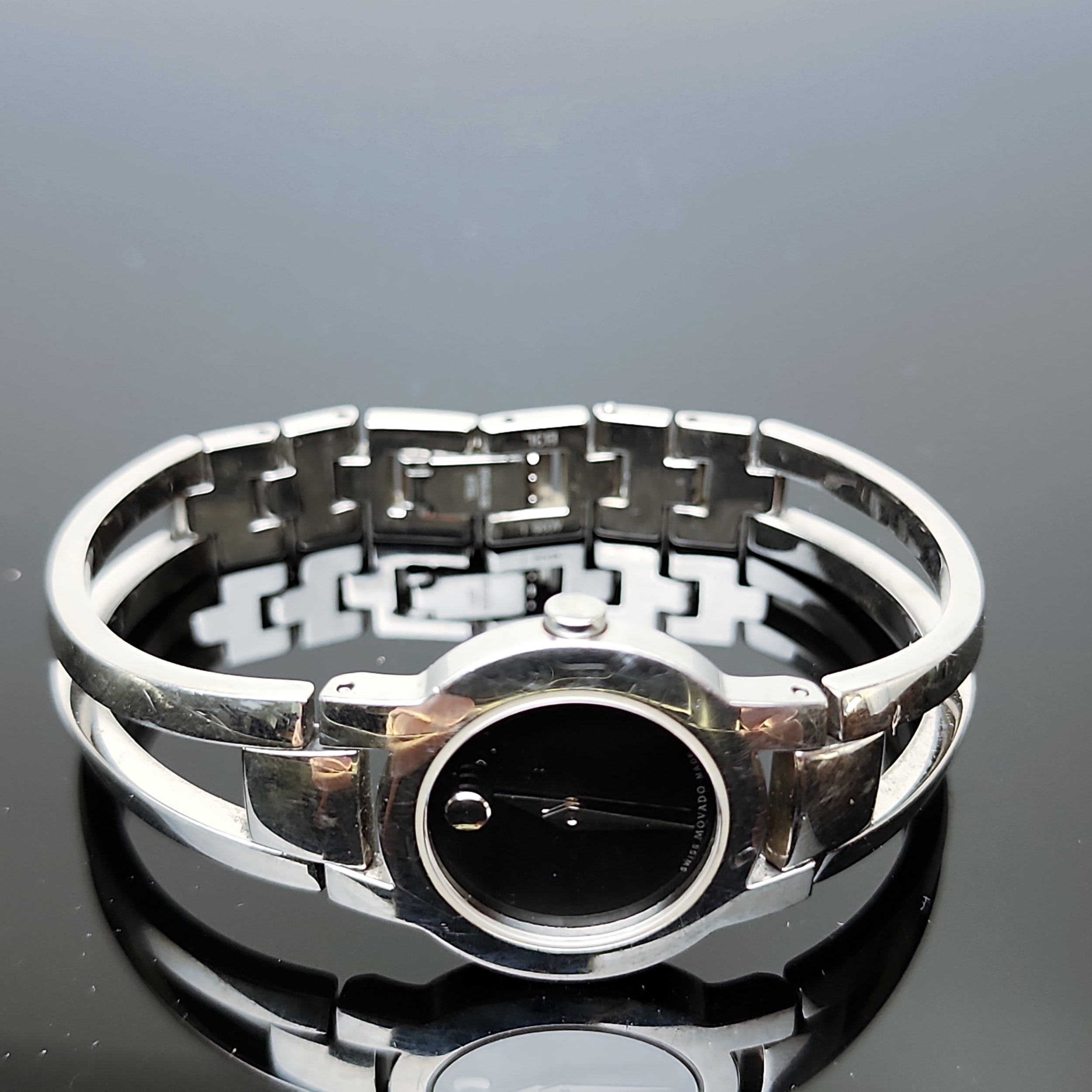 Movado Amorosa Diamond Museum Dial Bangle Watch 24mm Stainless New Battery ✅ - Picture 4 of 7