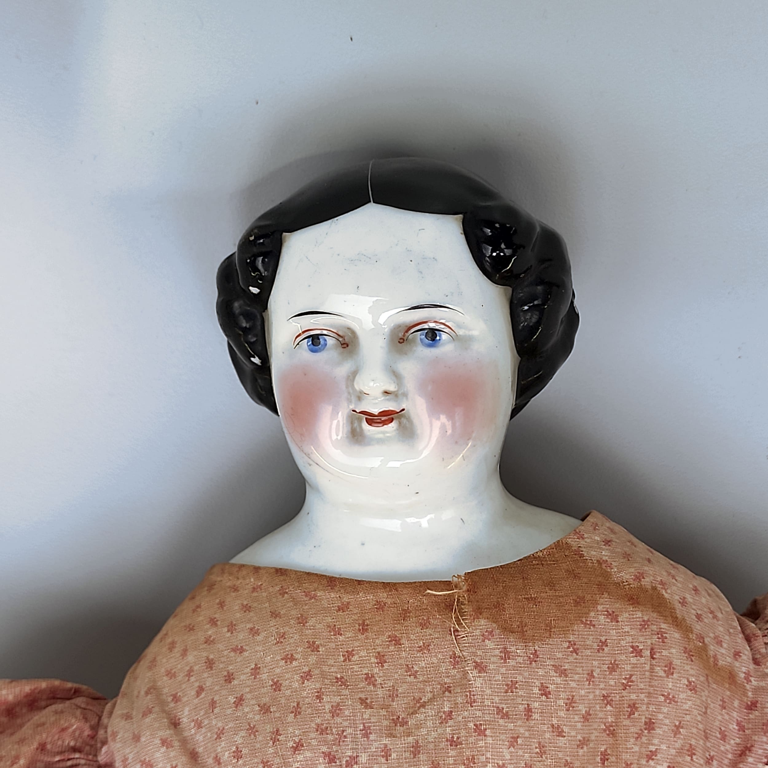 Antique 1800s German China Head Doll 23
