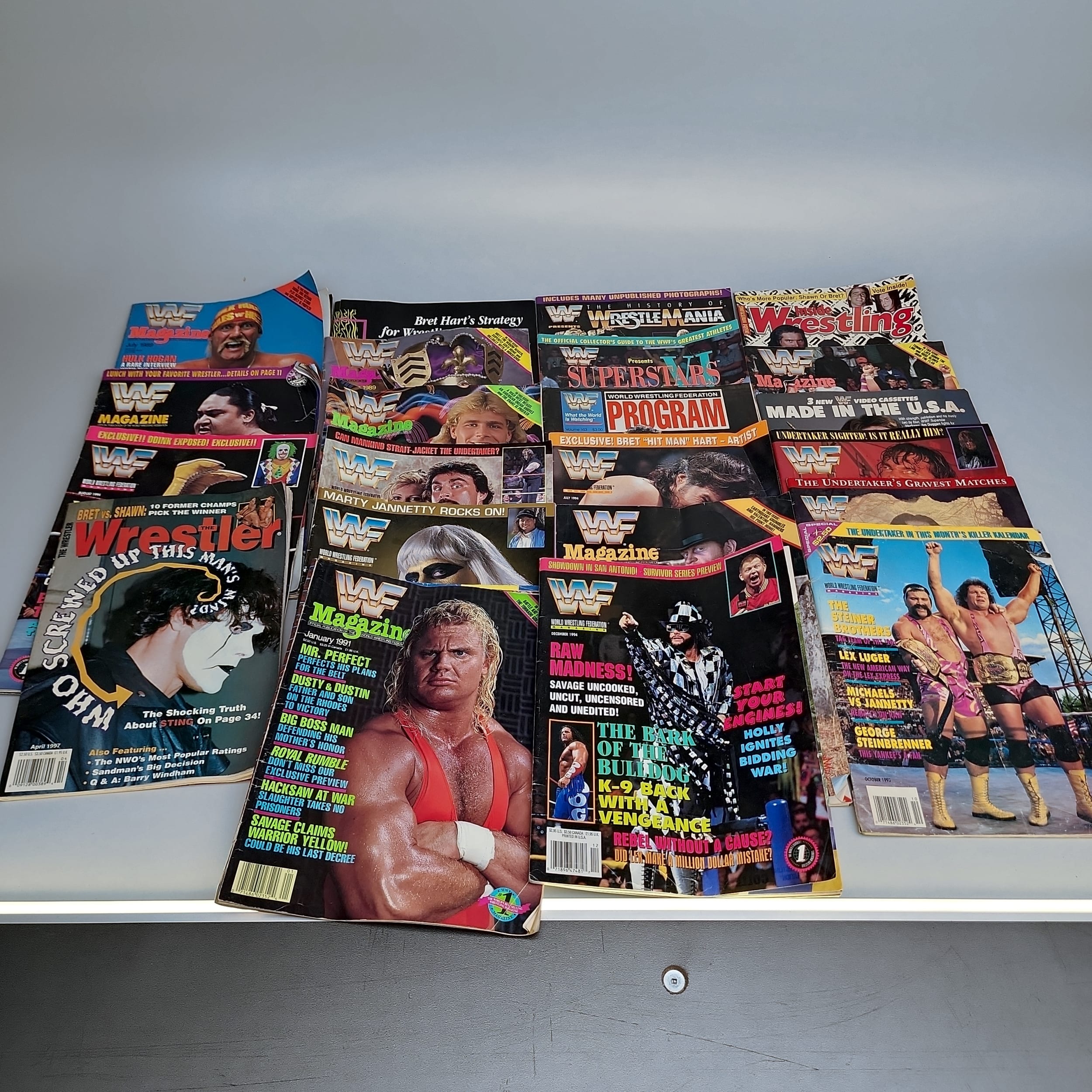 WWF WWE 21 Wrestling Magazine Lot 1980s 90s:Hogan+Yoko+Sting+Undertaker 📚 - Picture 1 of 6