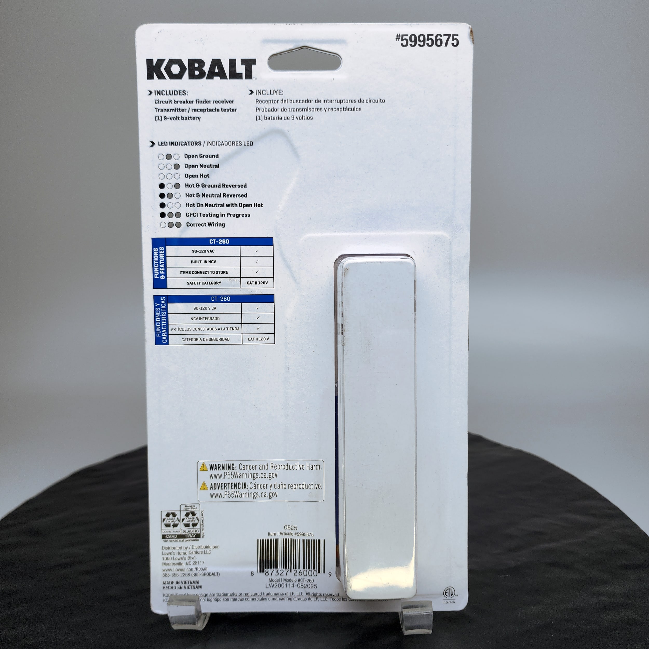 Kobalt 5995675 Circuit Breaker Finder NCV+GFCI Receptacle Tester 120V New✔ - Picture 7 of 11