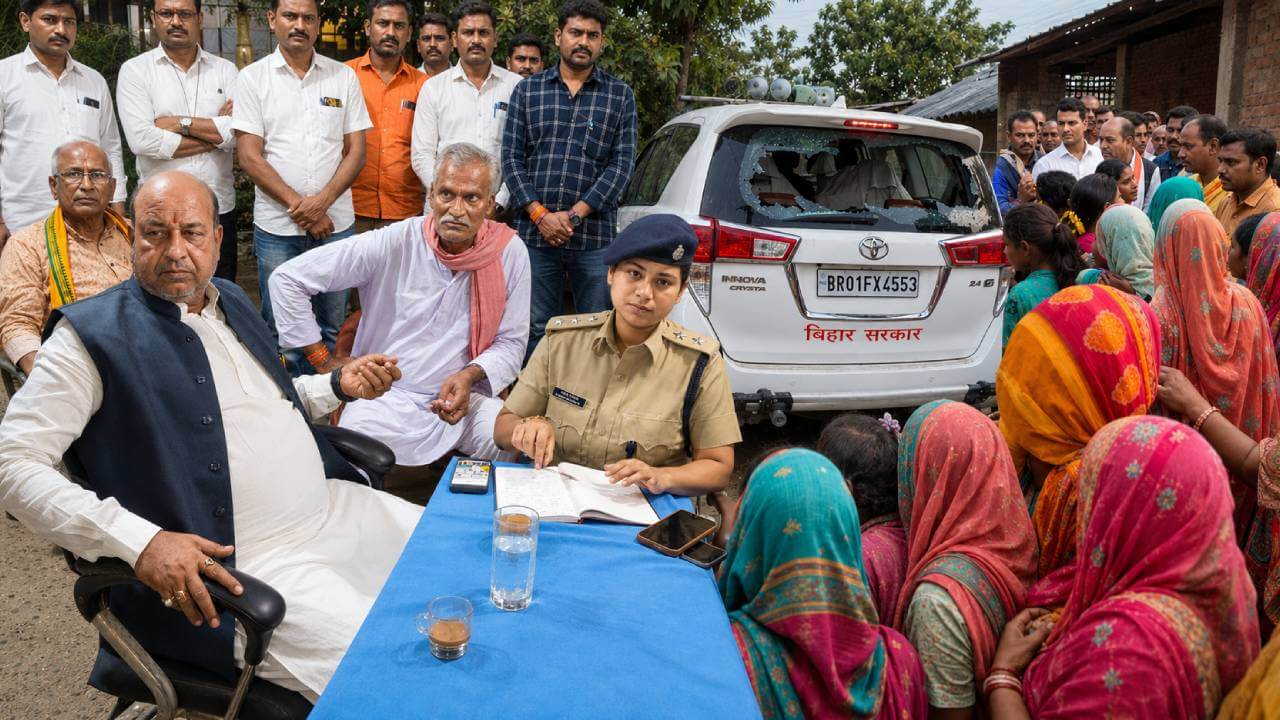 मधुबनी : मंत्री अरुण शंकर प्रसाद के काफिले पर ग्रामीणों का गुस्सा, वाहन के शीशे तोड़े