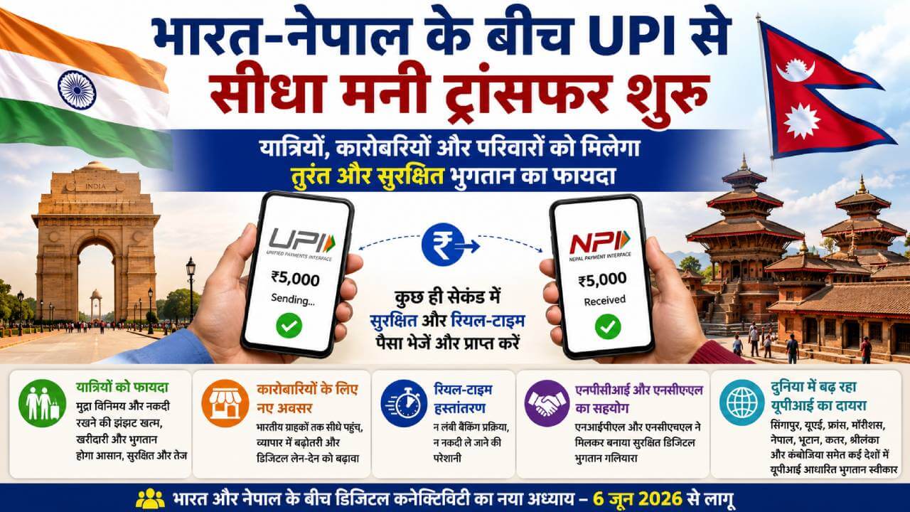 भारत-नेपाल के बीच यूपीआई से सीधा मनी ट्रांसफर शुरू