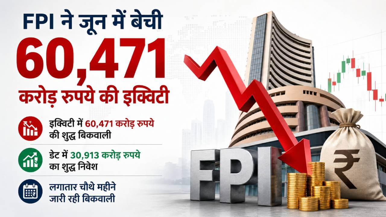 जून में विदेशी निवेशकों ने शेयर बाजार से निकाले 60471 करोड़, लगातार चौथे महीने बिकवाली