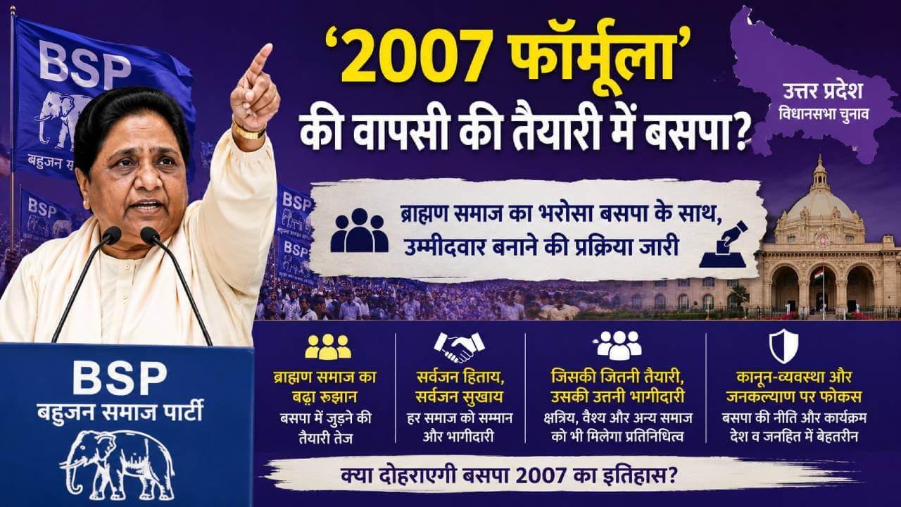 '2007 फॉर्मूला' दोहराने की तैयारी में बसपा? ब्राह्मणों को टिकट देकर बदलना चाहती है यूपी की सियासत