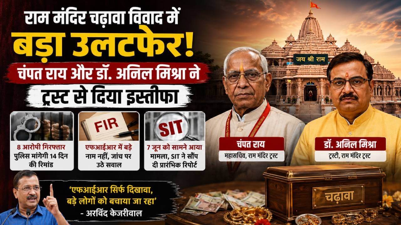 राम मंदिर चढ़ावा विवाद में बड़ा उलटफेर : चंपत राय और डॉ. अनिल मिश्रा ने ट्रस्ट से दिया इस्तीफा