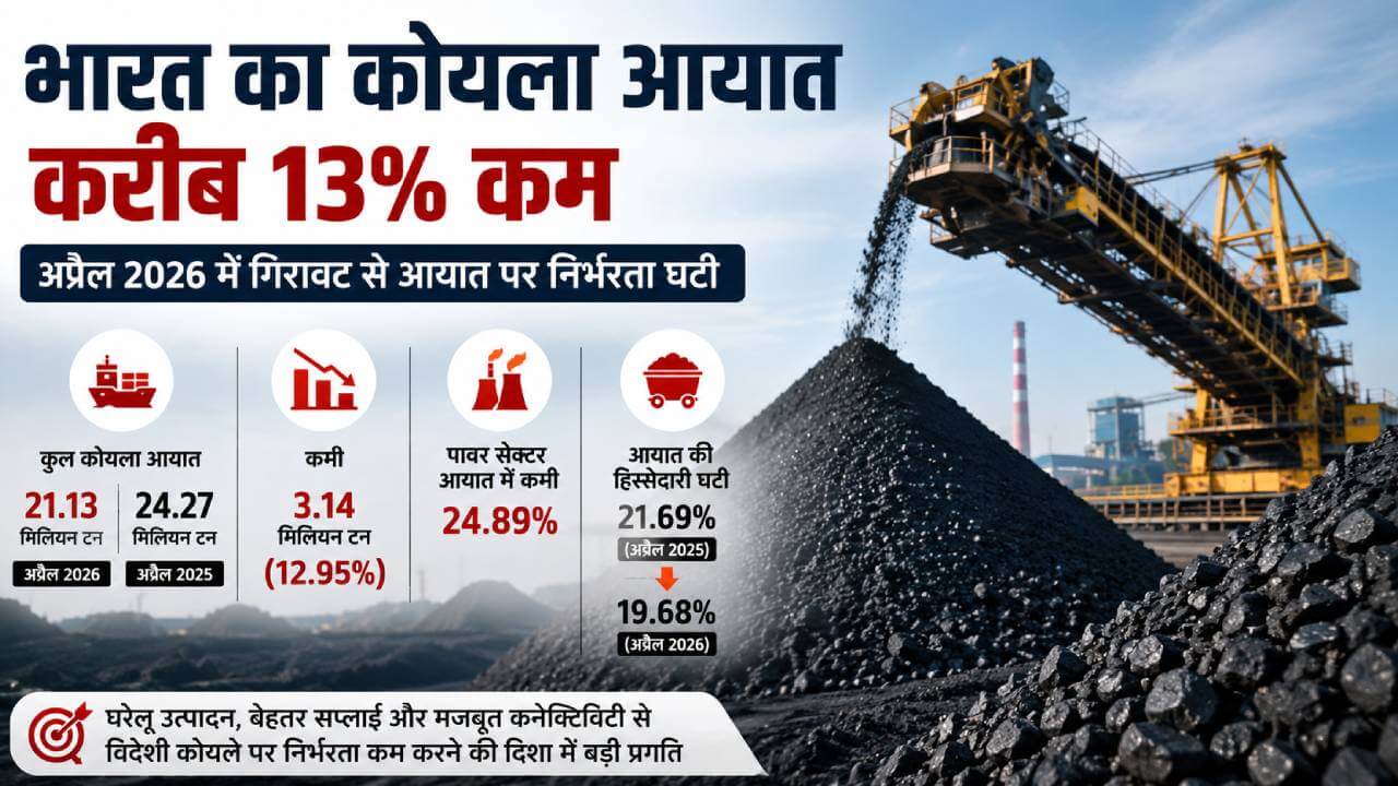 भारत ने घटाया विदेशी कोयले पर भरोसा, अप्रैल में करीब 13% कम हुआ आयात