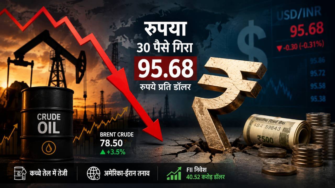 कच्चे तेल की आग में झुलसा रुपया: डॉलर के मुकाबले 30 पैसे टूटा, आगे भी दबाव के संकेत