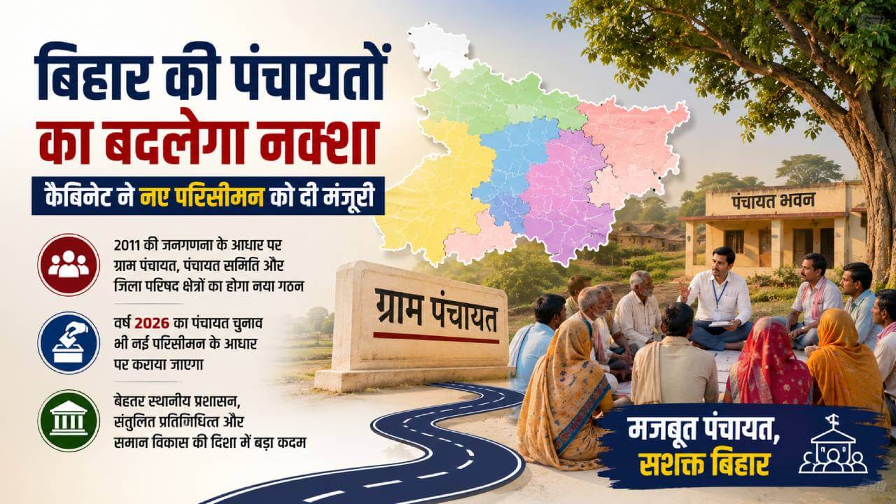 बिहार की पंचायतों का बदलेगा नक्शा: नए परिसीमन को मंजूरी, पंचायत चुनाव परिसीमन के आधार पर 